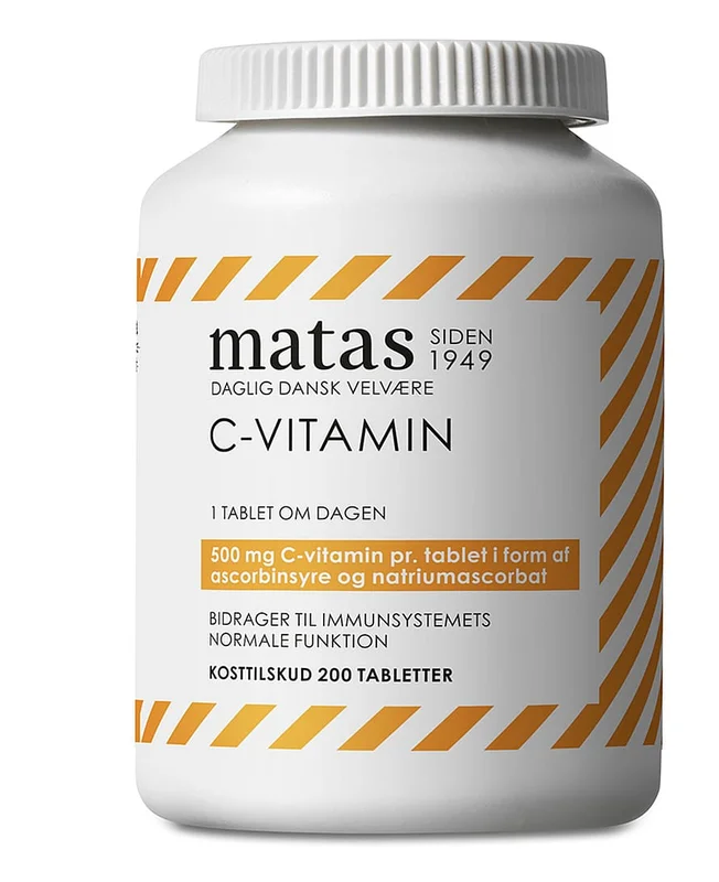 3 for 2 - Matas Striber C-vitamin 500 mg 200 tabl., Helse & Madvarer, Vitaminer, C-vitamin