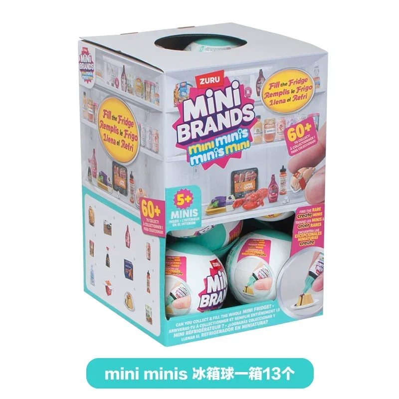 AliExpress - ZURU Original Fill The Fridge Mini Réfrigérateur Set Mini Brands Ball Series Blind Box Mystery Box Jouet Maison de Poupée Décoration 