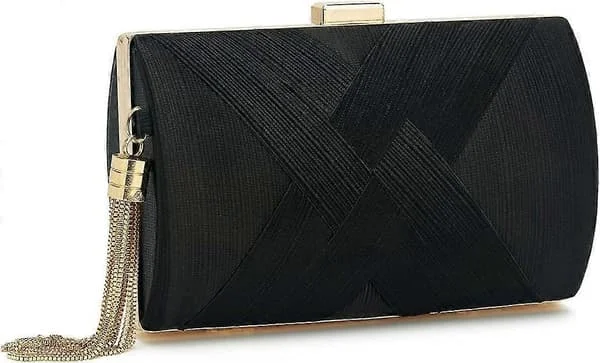 Dam Kuvertväska Aftonväska Fransförsedd Aftonhandväska, Dam Party Bröllop Kuvertväska Kedja Axelremsväska Cross Body Väska