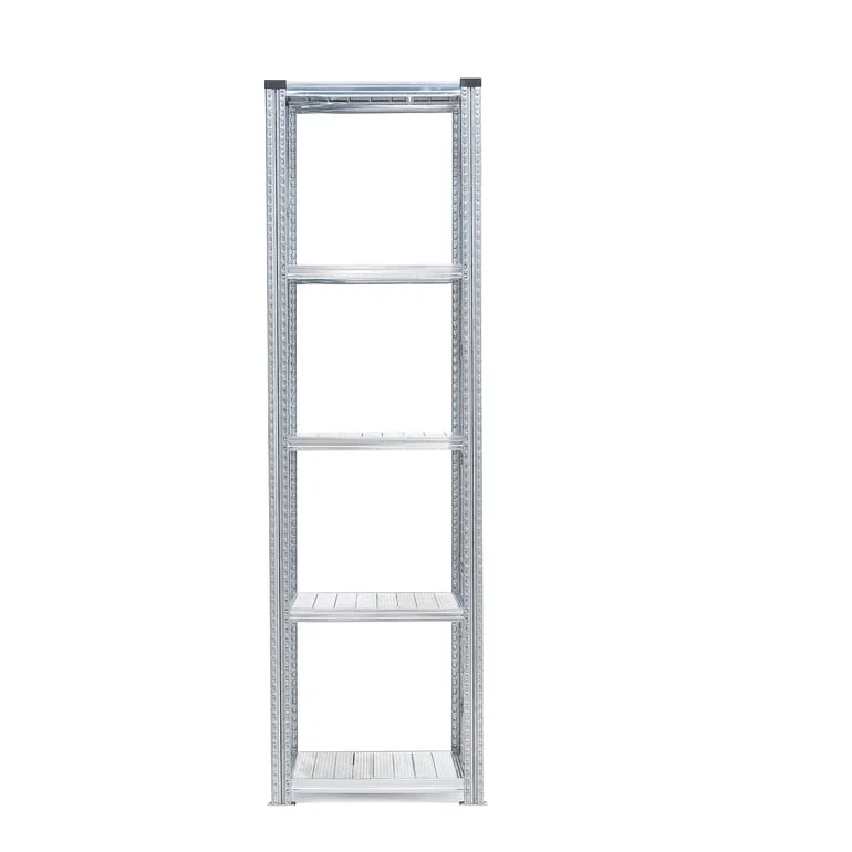 Galvanised shelving TRANSFORM, basic unit, 5 shelves, 2500x600x320 mm
