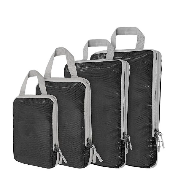 【BQ】Compression Packing Cubes, 4-pack Ultralight Packing Cubes for Carry-on, Travel Packing for S