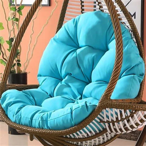 Waterproof and Thick Swing Chair Cushion - Backrest Cushion for Garden Swing Chair (Light Blue, 80x130cm) Light Blue