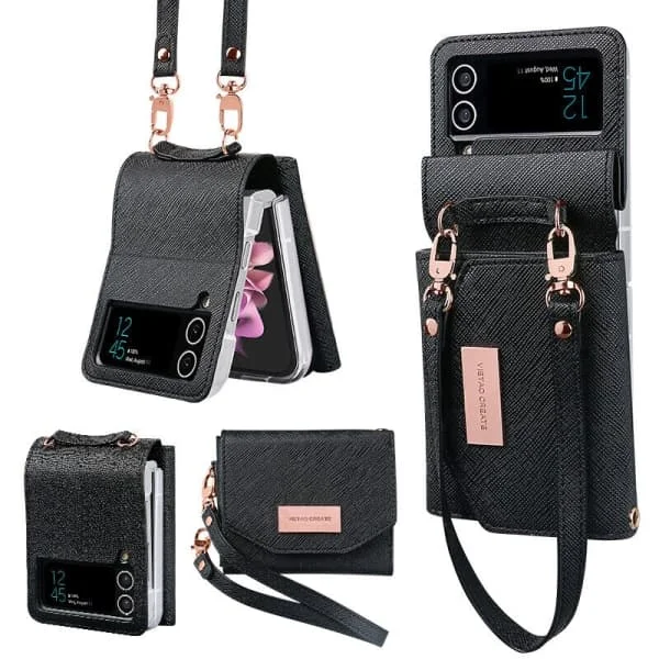 Telefon Cover til Samsung Galaxy Z Flip 3 4 5G Sort, Samsung Z FLIP 3