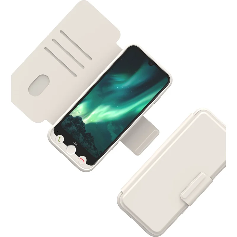 Doro - Deksel Aurora A31 Wallet Case, Bone Hvit