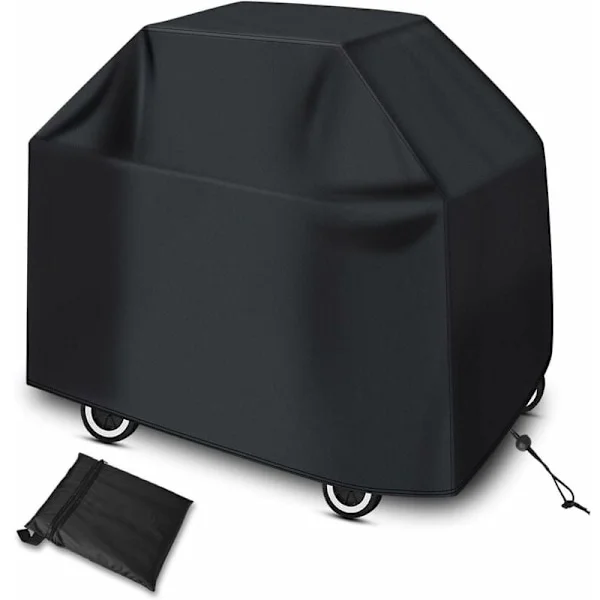 Grilltrekk, Vanntett Plancha-beskyttelse, UV-beskyttelse, Vindtett, Støvtett (147x61x117cm Svart)