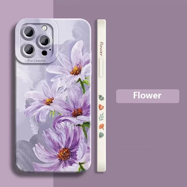 Kompatibelt Samsung Galaxy A54 5G Skal kompatibelt Samsung A16 A15 A14 A34 A35 A13 A53 A55 A52 S23 S22 S25 Ultra S24 FE Plus Blommor Mobilskal