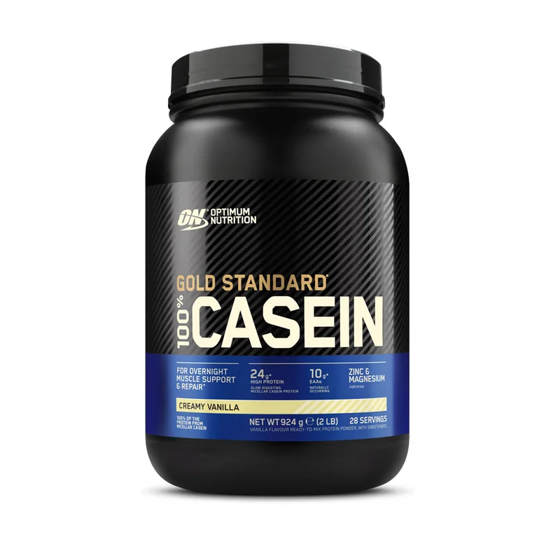 Optimum Nutrition Gold Standard 100% Casein, Vanilj, 908 g - Proteinpulver, Kasein