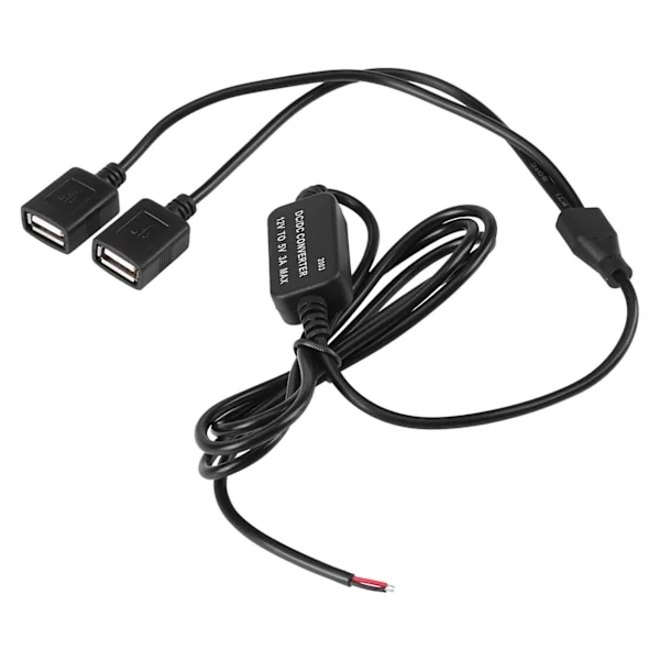 DC-DC 12V till 5V 3A dubbel USB-omvandlare spänningsstegringsregulator för bil GPS-smartphone