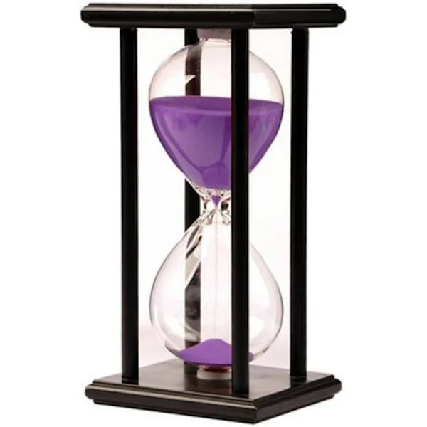 45 minutters timeglass klokke 45 min hjem dekorasjon timeglass timer kontor ornament timeglass treramme timeglass timer sandglass kjøkken timer lilla