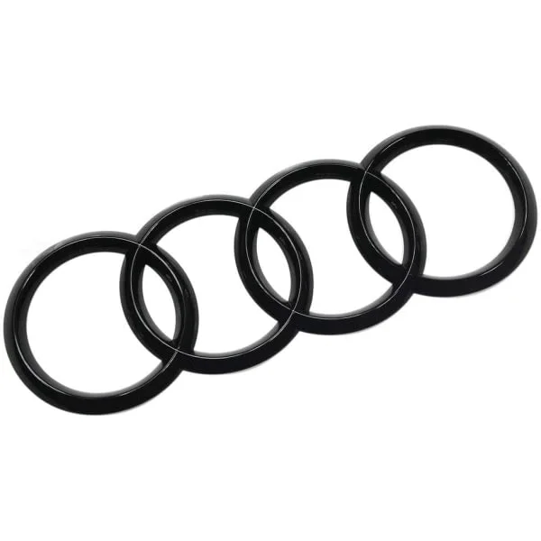 Audi Renkaat Black Edition -embleemi Blackline -logo Musta 27,3 cm