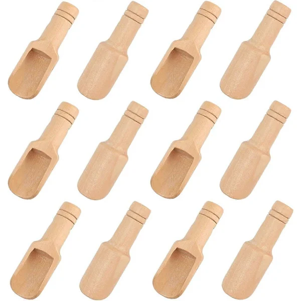 Mini treskje, 12 stk 7,8 cm liten saltskje, bad treskje, mini treskje, skje krydder S