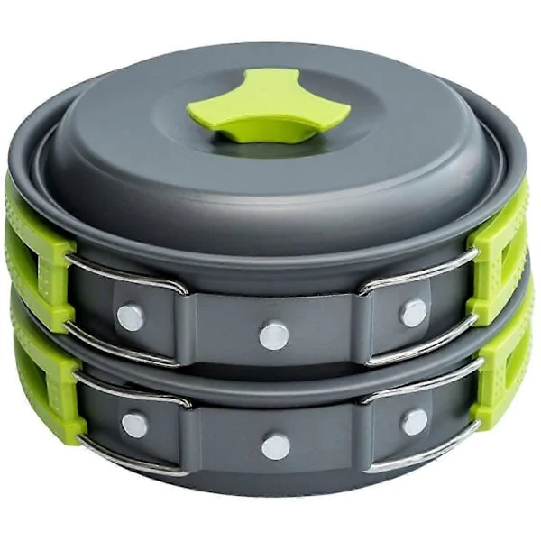 Lightweight and Compact Camping Cookware Set with Non-Stick Pots and Pans for European Outdoor Adventures