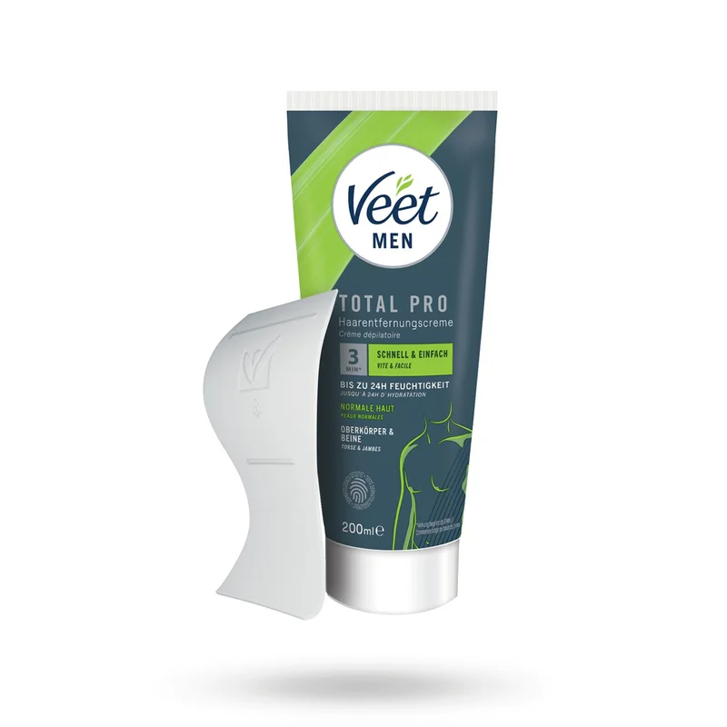 Veet Men TOTAL PRO Hair Removal Cream 200 ml - Vuxen.fi - Liukuvoiteet - Vuxen.fi - Intiimihygienia