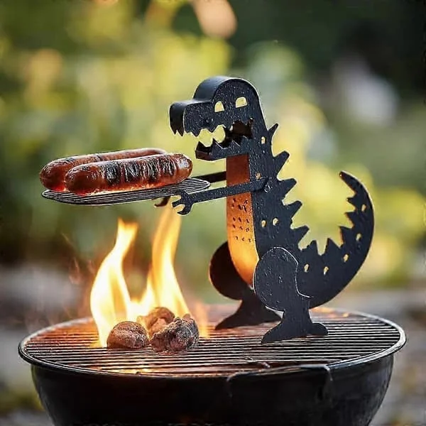 Sjov Monster Grill Hotdog Rister, Grillgave i rustfrit stål, Sjov Pølsegrill Kødgrill Tilbehør, Udendørs Grill Madlavnings Campingværktøj