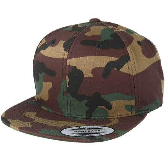 Yupoong - Camo snapback Lippis - Green Camo Snapback @ Hatstore