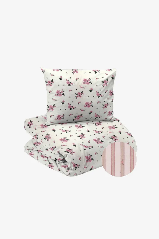 Redlunds - Stina bäckebölja 2-d bädd - Rosa - Påslakanset - 150X210 - Från Homeroom