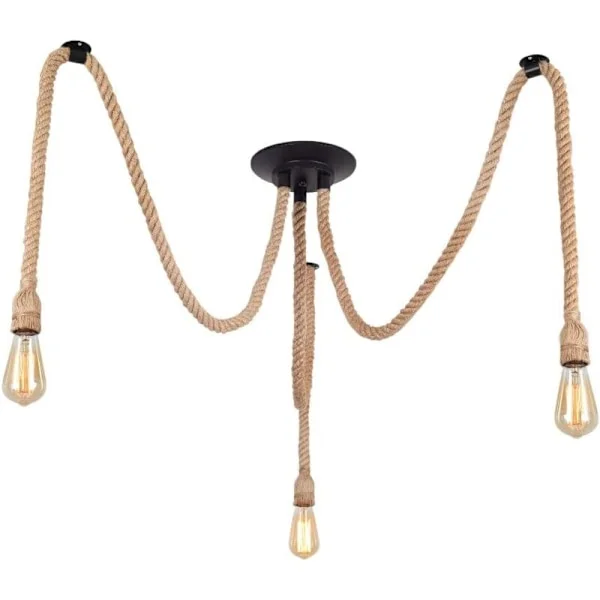 Hørreb DIY Retro Industrielt Loftlampe Stue Restaurant Hængende Lampe/Belysningsarmatur Pære Ikke Inkluderet (3 Hoveder)