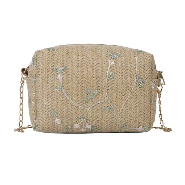Women's Straw Shoulder Bag Beach Bag Woven Crossbody Bag Summer Travel Bag