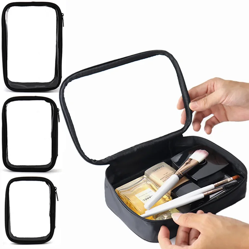 AliExpress - Trousse de maquillage transparente pour femmes, trousse de toilette étanche, trousse de maquillage à main, pochette de rangement pour 