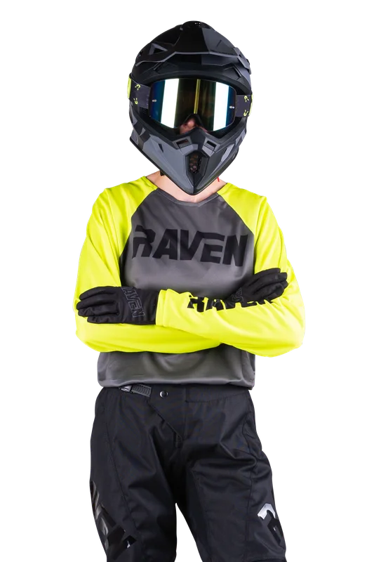 Bluza Cross Dziecięca Raven Rival Hi-Vis/Czarny XL
