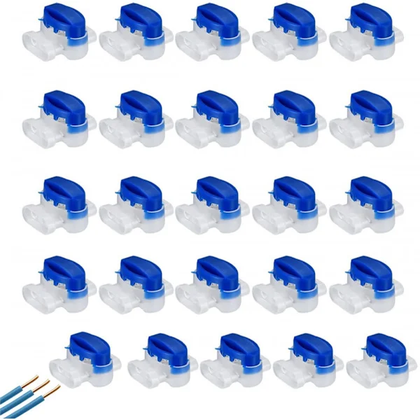 Gelkontakt - 25 stk - Kabelkontakt - Modell 314 - Grenseledning - Ledningskontakter for perimeterledning - Ledningskontakt for robotklipper