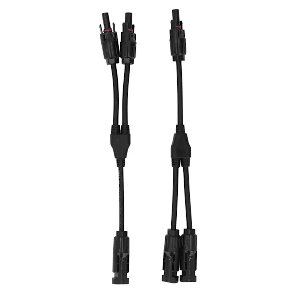 1 Par DC 1000V Solcelle Stik Y-Forgrening Parallelt Adapter Solcellepanel Kabel Stik