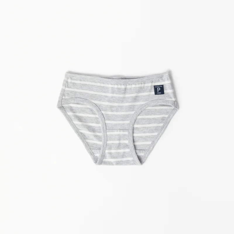 Stripet truse - 98 - 104 - barneklær - grey - Polarn O. Pyret