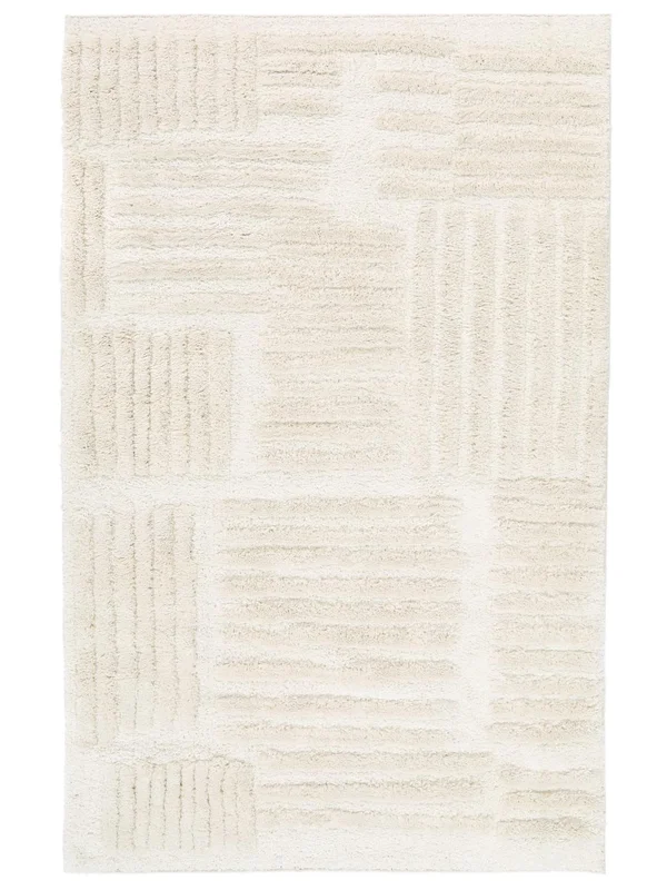 Hoogpolig Vloerkleed Mondi - Gebroken Wit 200X300 In Rustieke Stijl