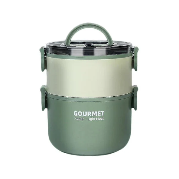 Termos för mat, isolerade mattermosar för soppa, rostfri matbehållare Bento Lunch Box Rese Camping Termos 1000ml1600 Grön