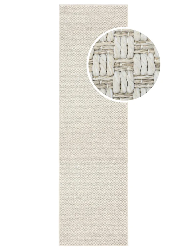 Washable Small Benni Rug - Beige/White 100X300 Scandinavian Style