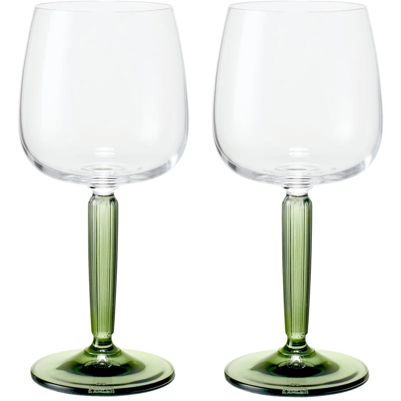 Kähler Hammershøi hvitvinsglass 35 cl Ø 8,5 cm 2 stk, grønn