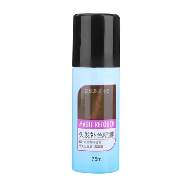 75ml Engångs Närande Hårfärg Färgspray Täcker Vitt Hår Långvarig (Svart)