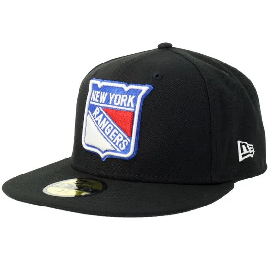 New Era - New York Rangers 59FIFTY Black Fitted Fitted Black Cap - NHL @ Hatstore