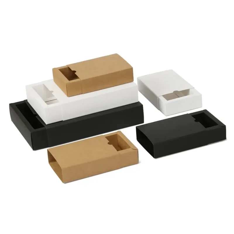 AliExpress - Drawer Type Paper Packing & Shipping Boxes Rectangle Brown White & Black Color Gift Box