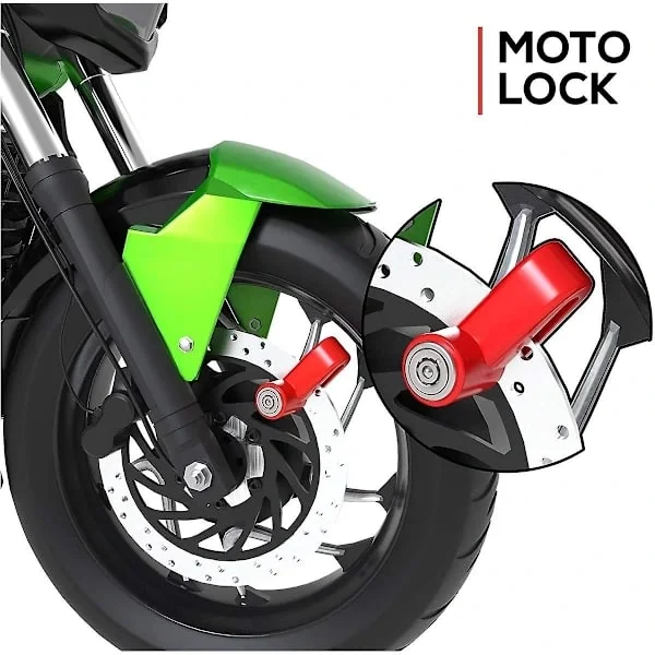 QU-Lås - Kraftigt Stöldskydd för Skivbroms Rotor Hjul Lås För Motorcykel Cykel Scooter, A