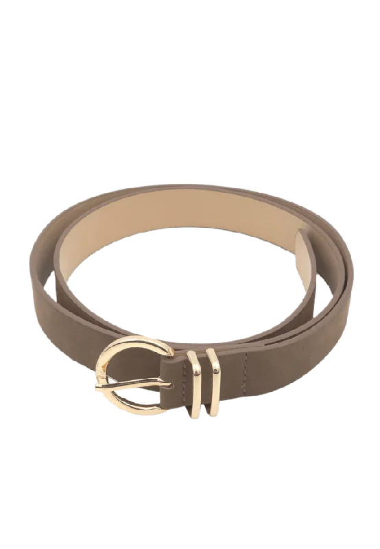 Complement Bälte 2,8cm Mockaimitation Skärp Dam Brun M