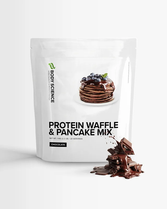 Proteinpannkakor - 1 kg - Chocolate - Body Science Protein Waffle & Pancake Mix - Pannkaksmix, Våffelmix, Proteinvåfflor