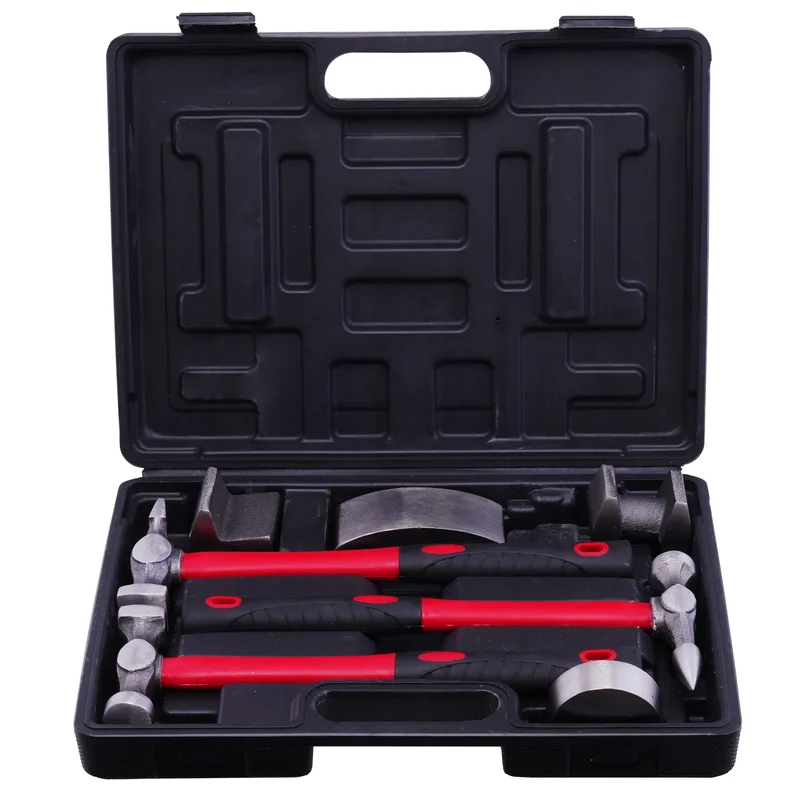 AliExpress - 7 stücke Auto Körper Dent Reparatur Hammer Auto Reparatur Blech Hammer Panel Beater Blatt Und Dolly Set Mit Werkzeug fall Für Auto 