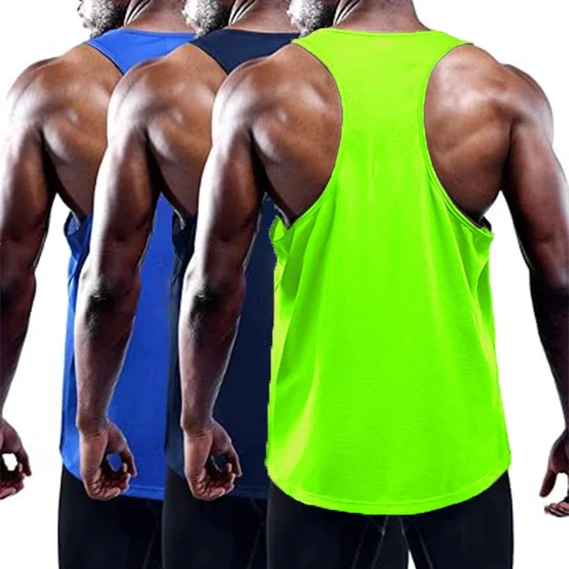AliExpress - Débardeur de course pour hommes, gilet de Sport d'été, séchage rapide, débardeur d'entraînement, Singlets d'entraînement, Fitness, 