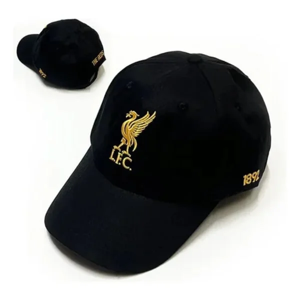 EPL Liverpool Football Club Crest Caps Unisex (Én Størrelse) Svart/Gul 1891_tfrf