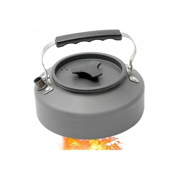 1,1L Camping Vattenkokare Bärbar Utomhus Lätt Vandring Camping Picknick Vattenkokare, Tekanna, Kompakt Kaffebryggare, Snabb Värme och Anti-Skållning 