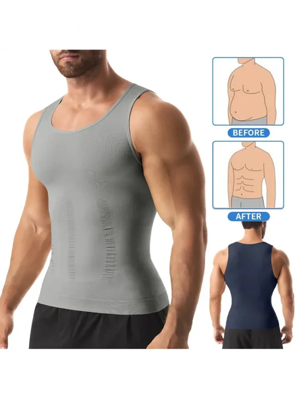 AliExpress - Chemise de compression pour homme pour sculpter le corps, veste amincissante, sous-vêtements serrés pour le ventre, débardeur