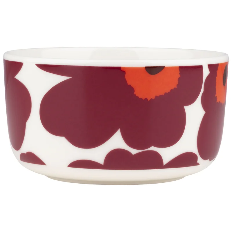 OIVA Marimekko Unikko skål 50 cl, vit/vinröd/röd | Dukning & Servering > Skålar > Skål | Bagaren och Kocken