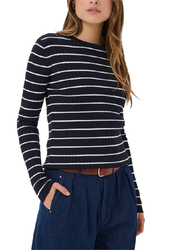 Saint Tropez MilaSZ Rib St. Pullover Stickat Dam Flerfärgad XS