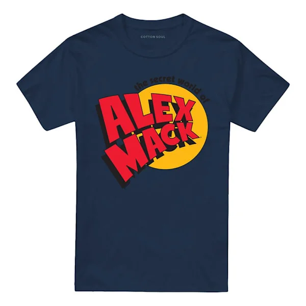 The Secret World of Alex Mack Unisex Vuxen Logotyp T-Shirt S Marinblå