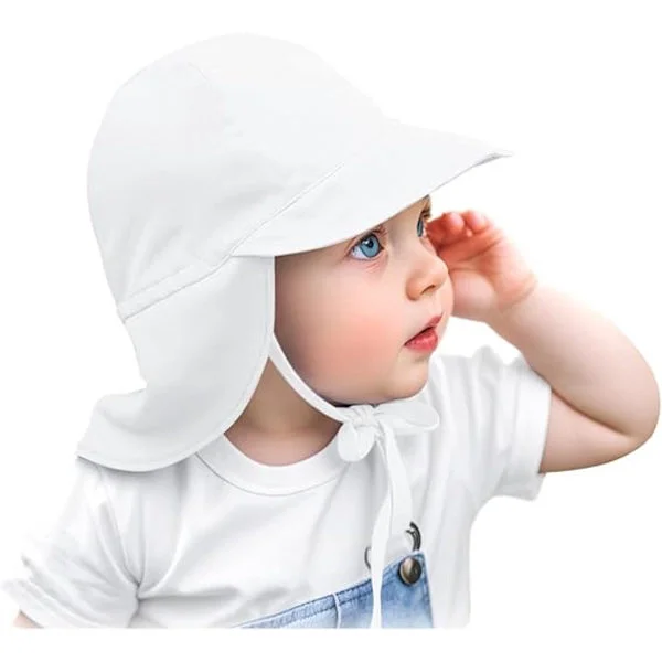Solhatt - Solhatt för barn - Utomhus solhatt för barn - Justerbar solhatt för baby - För pojkar och flickor - Sommar för småbarn