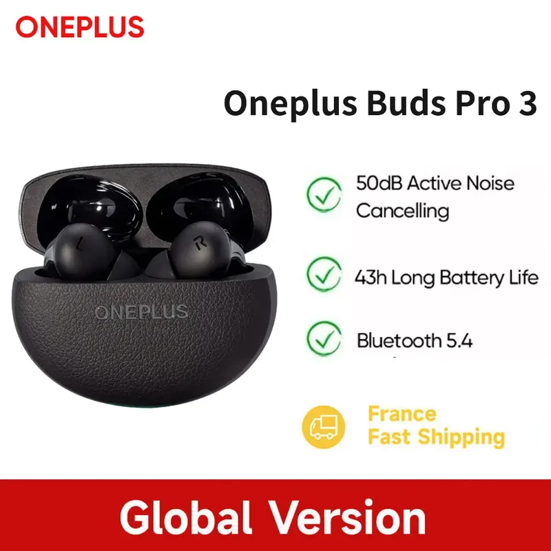 AliExpress - Globale versie OnePlus Buds Pro 3 OnePlus oordopjes TWS Bluetooth oordopjes 50dB actieve ruisonderdrukking 43 uur batterijduur voor 