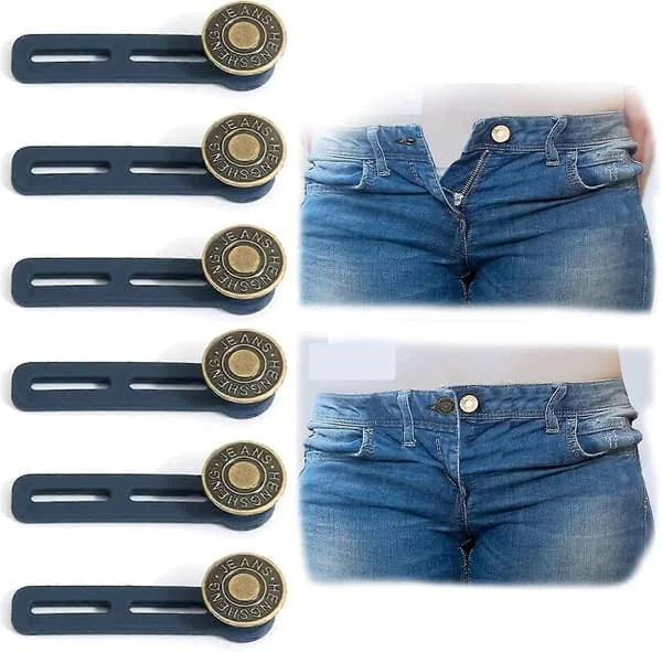 6 st Knappförlängare för Byxor - Knapp för Jeans Jeansknapp Knapp Midjeförlängare, Byxor Midjeförlängare Justerbar