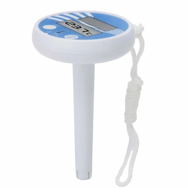 Flydende Pool Termometer, Flydende Vand Termometer, Pool Termometer Digital Solcelledrevet Temperaturmåler med Snor til Pool Spa Badekar Dam