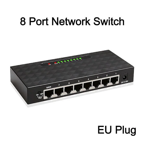8/5 Port 10/100/1000Mbps Nettverks Switch Ethernet Gigabit Switch Høy Ytelse RJ45 Lan Internett Splitter Plug and Play